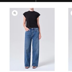 AGolde Low Slung Baggy in Essence